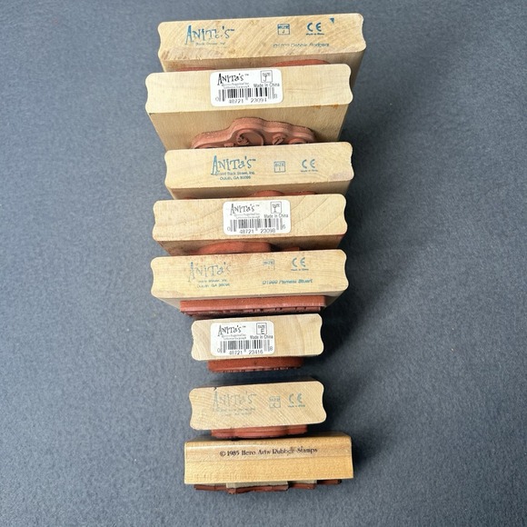 Sugarloaf Rubber Stamp Lot Of 8 Wooden Floral Wild Flowers 1985-2002 Vintage - Picture 3 of 5